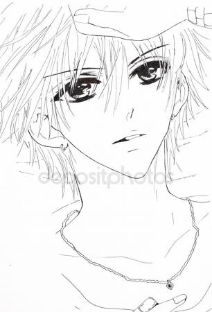 306x450 Drawing The Style Of Anime. Image Of A Man The Picture