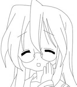 266x300 Lucky Star Anime Coloring Pages Sketch Template Drawing Manga