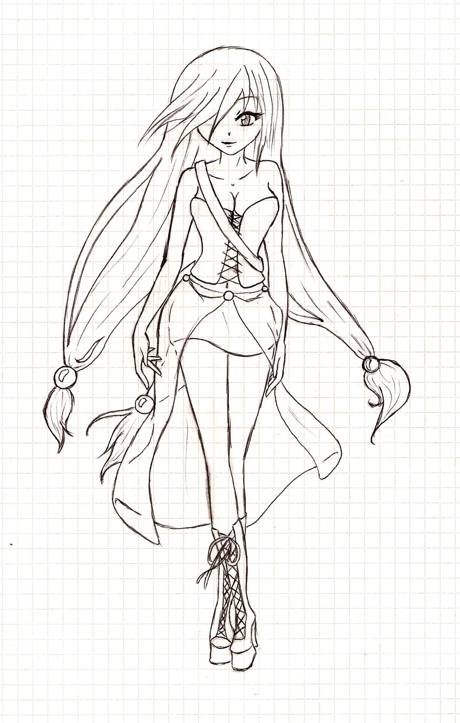 900x1415 Vampire Girl Outlines By Kilya Samma