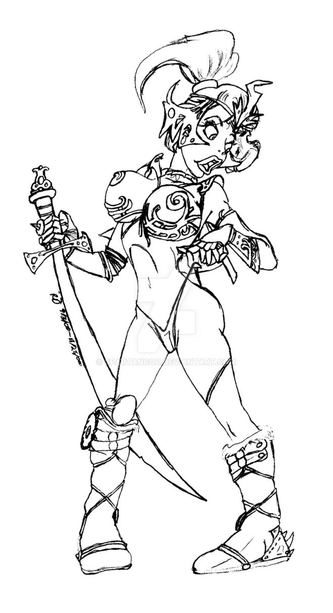 659x1212 November 2000 Anime Warrior Girl By Spartancqc