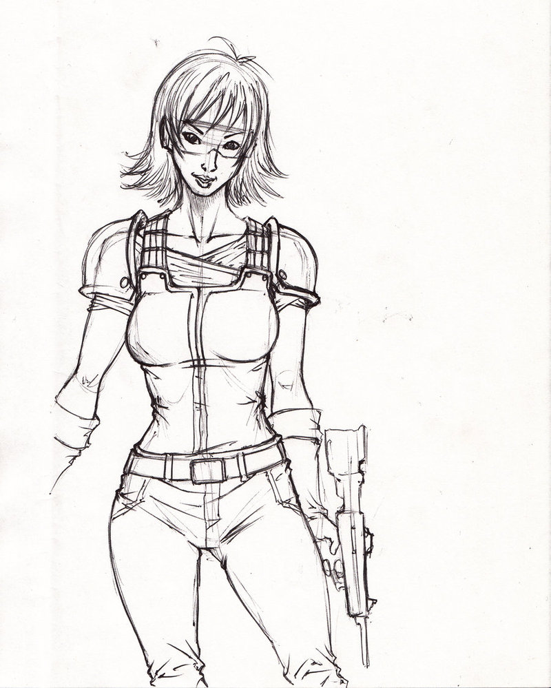 800x999 Anime Warrior Chick By Israel92