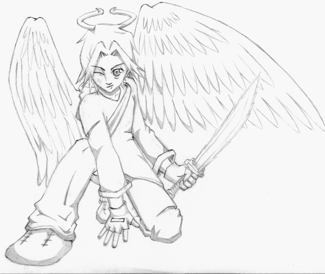 640x539 Warrior Baby Angels Coloring Pages Anime Angel Warrior