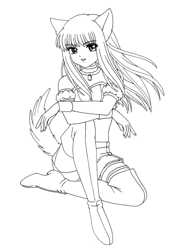 736x1031 Inspirational Anime Coloring Pages Fee Girl To Print Warrior View