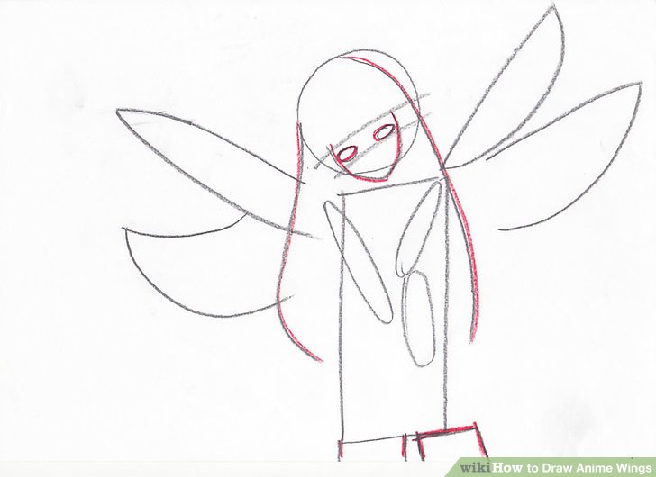 728x530 How To Draw Anime Wings 10 Steps (With Pictures)