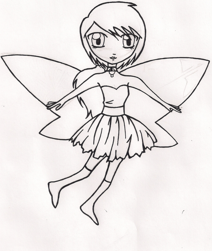 864x1024 Anime Fairy Drawing Fairy Drawing. How To Draw A Anime Fairy Wings