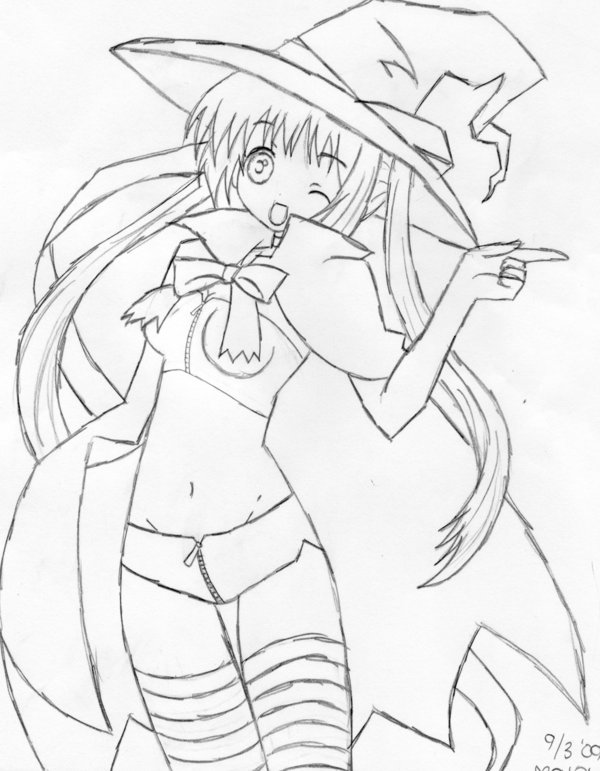 600x771 Anime Witch By Ipuppet