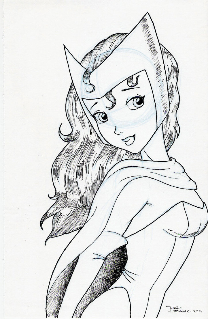 722x1105 Scarlet Witch By Anime Ray