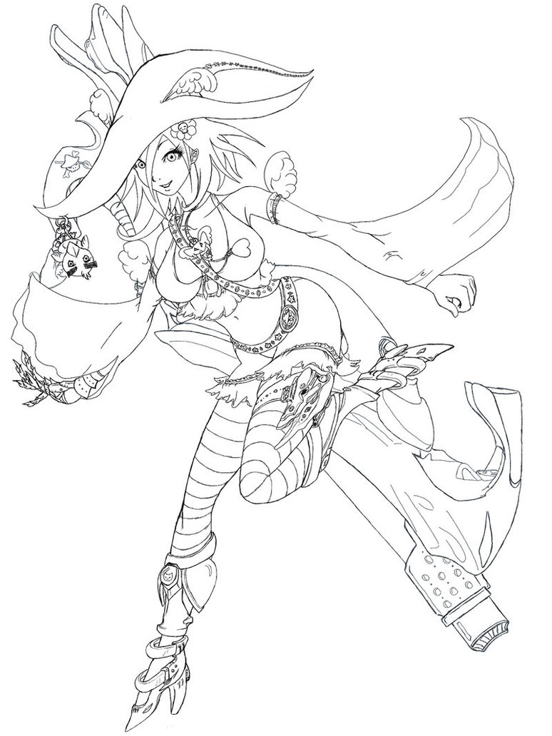 774x1032 Techno Witch Min Lineart By Seipherzero