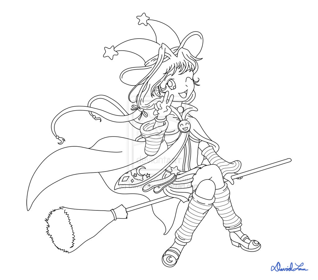 1024x901 Anime Witch Drawing Anime Witch Coloring Pages Anime Witch