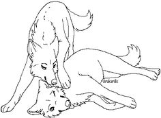 236x172 Wolf Couple Drawing Anime Wolves Wolf, Anime Wolf