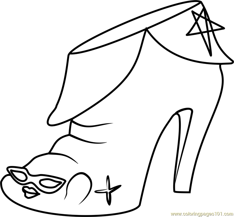 800x744 Angie Ankle Boot Shopkins Coloring Page