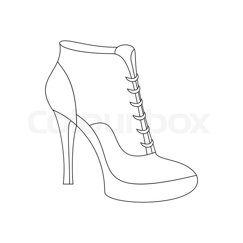 800x800 Ankle Boots Shoes. Shoes Illustration. Boots Icon. Vector