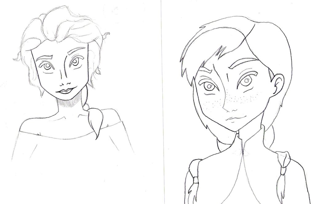 1024x663 Elsa And Anna Drawings By Royal Tarts