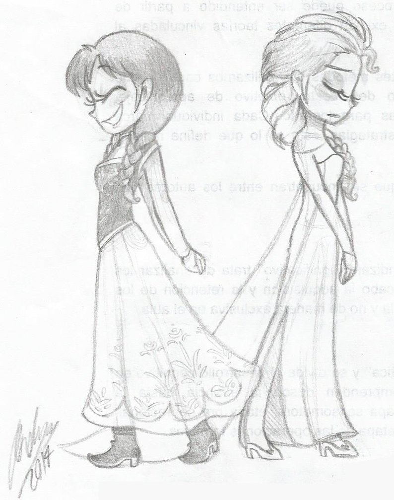 794x1007 Anna And Elsa By Masterofdoodlez