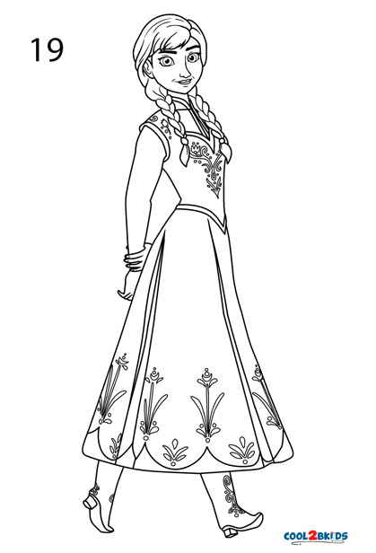 419x616 How To Draw Anna (Step By Step Pictures) Cool2bkids