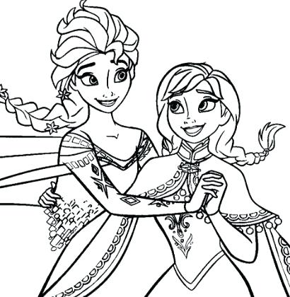 410x420 Coloring Pages Elsa And Anna Frozen And Coloring Pages Elsa Anna
