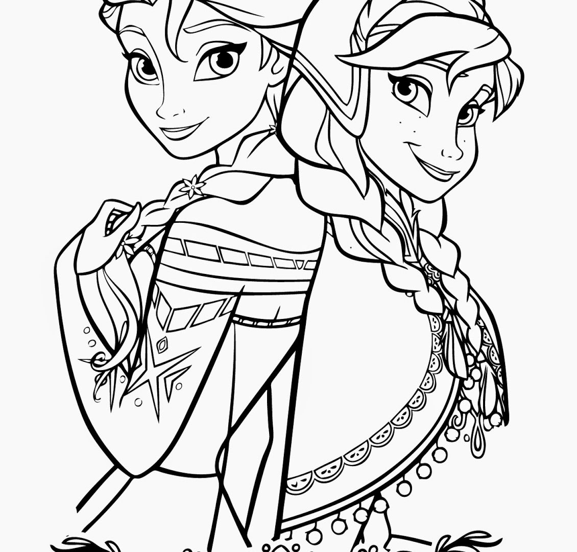1130x1080 The Frozen Coloring Pages Disney Elsa And Anna Cartoons Olaf