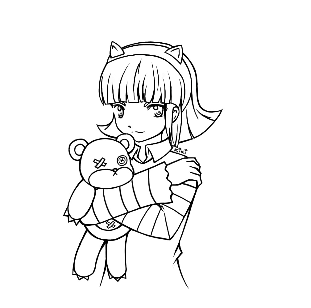 1008x996 Annie [Lineart] League Of Legends By Kiki02