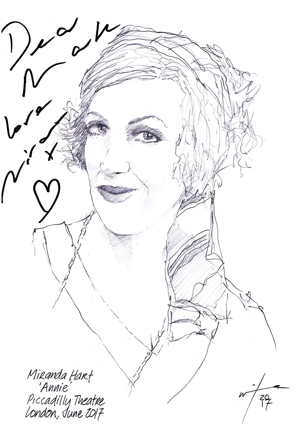 1000x1435 Drawing Miranda Hart In Annie Chicanepictures