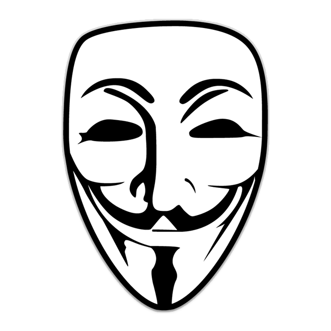 650x650 Guy Fawkes Mask Logo Shaped Sticker Unixstickers