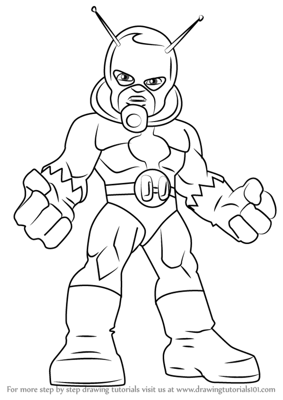 567x800 Step By Step How To Draw Ant Man From The Super Hero Squad Show