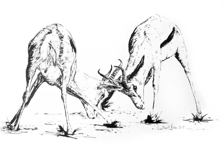 770x578 Saatchi Art African Fight Drawing By David Rabie