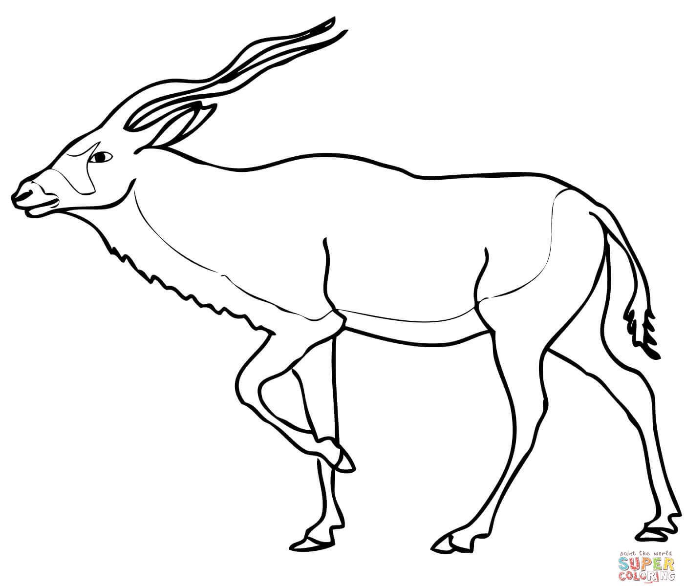1404x1200 Wildebeest Free Printable Color Preschool In Fancy Draw Pict Addax