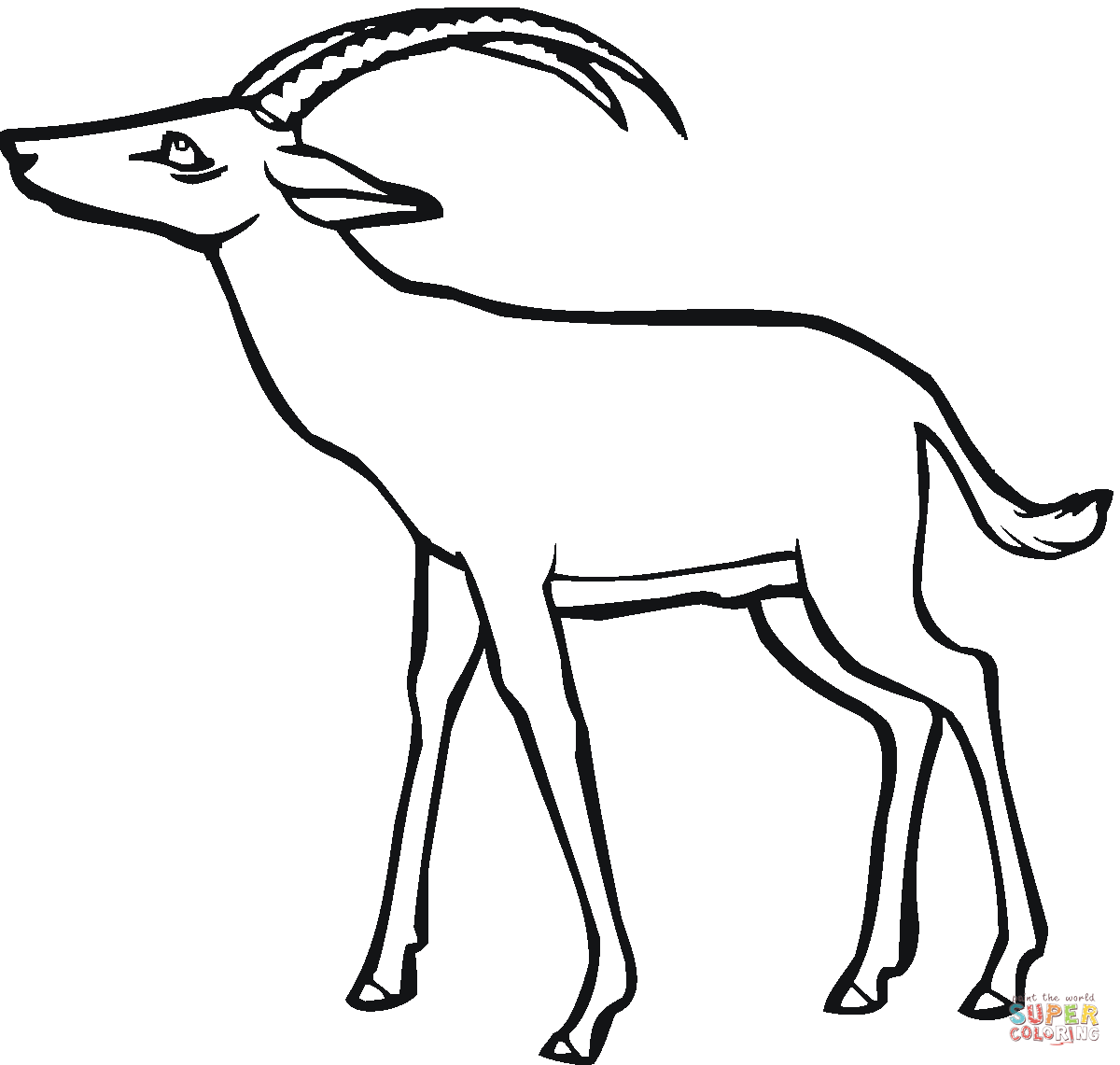 1200x1141 Antelope 4 Coloring Page Free Printable Coloring Pages