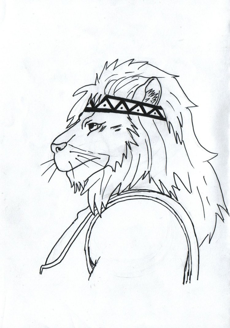 750x1066 Anthro Lion Drawing By Richtoon19