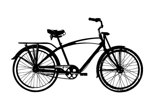 504x360 Vintage Bicycle Illustration Fine Art Print By Unfoldingcreative