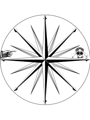 375x500 7.5 Vintage Steampunk Victorian Wind Rose And Compass Rose Cake