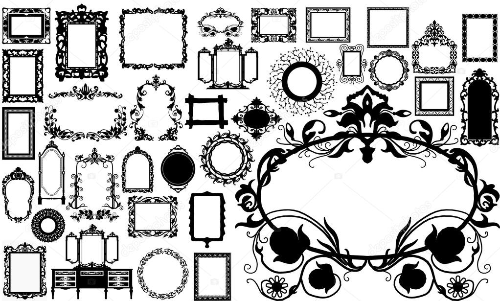 1022x615 Vintage Picture Frame. Vector Stock Vector Icetray
