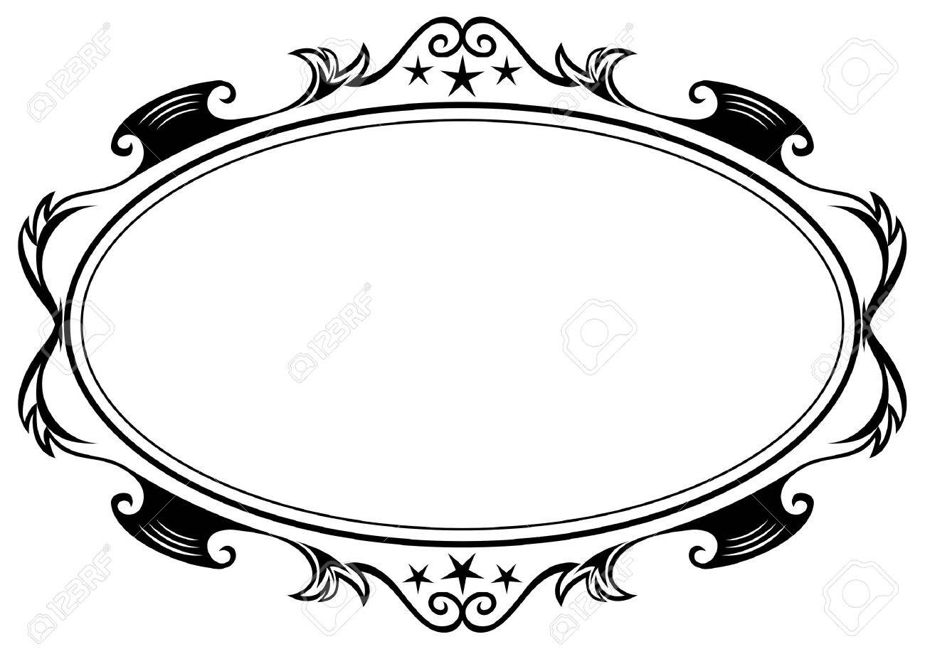 1300x913 Antique Oval Frame Royalty Free Cliparts, Vectors, And Stock