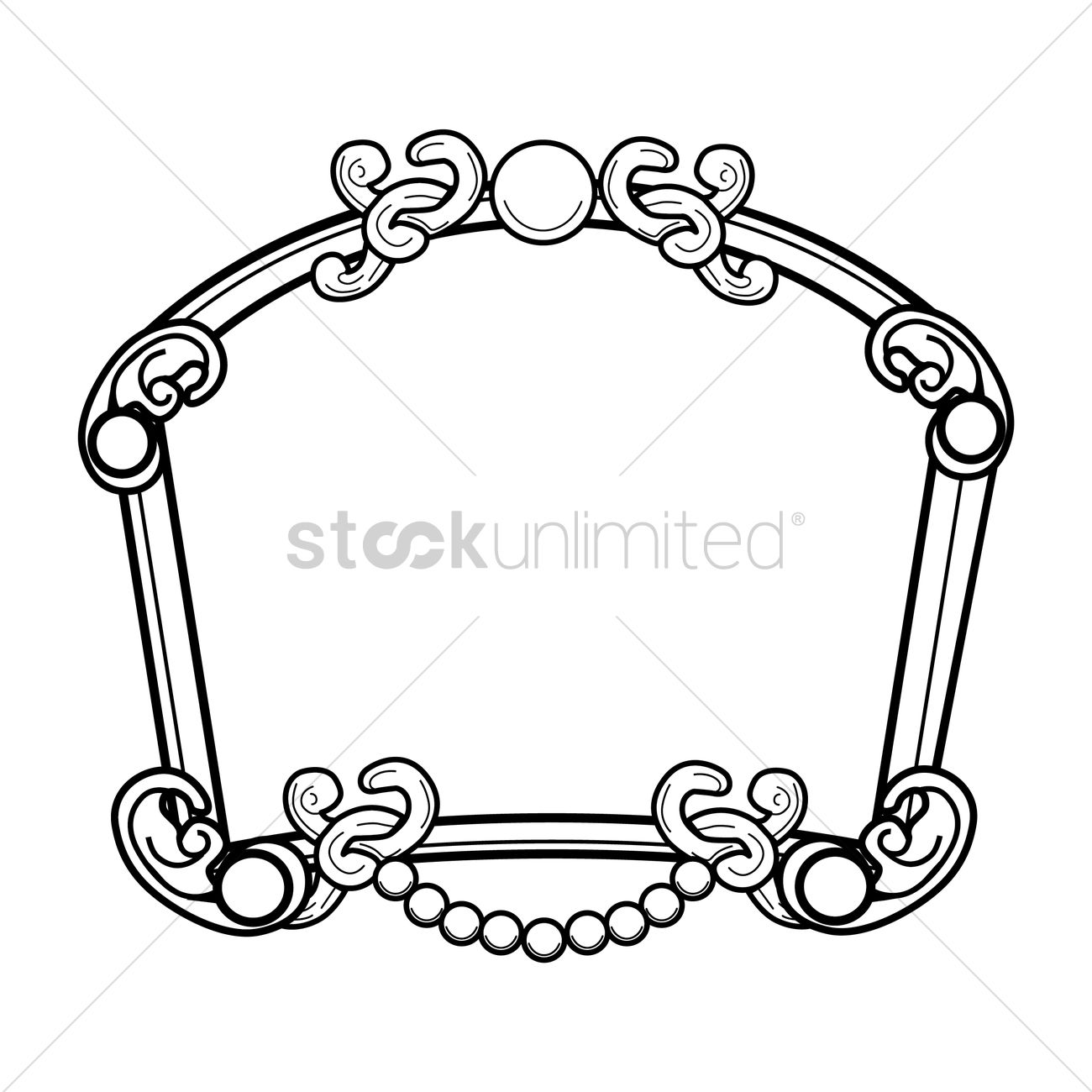1300x1300 Antique Frame Vector Image