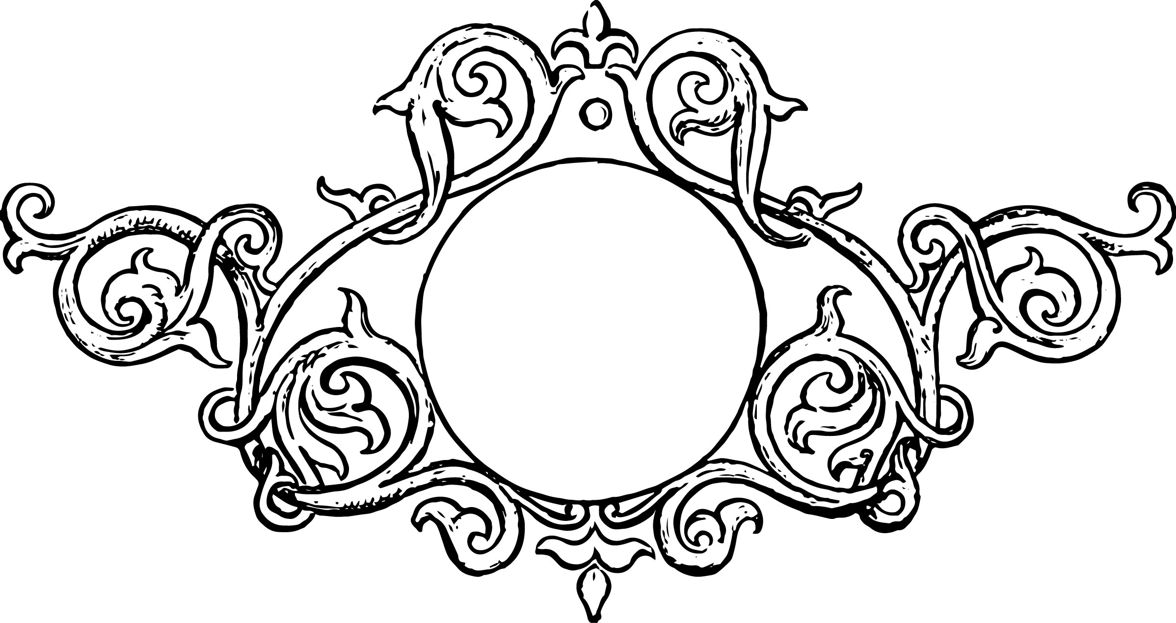 2396x1269 Antique Frame Drawing