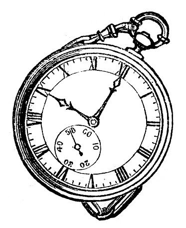 373x457 Old Pocket Watch Clipart