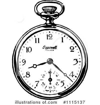 400x420 Pocket Watch Clipart