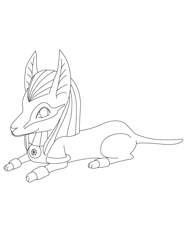 612x792 How To Draw Sitting Down Anubis
