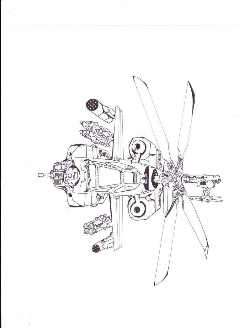 762x1047 Apache Helicopter Front Fill By Muerphy
