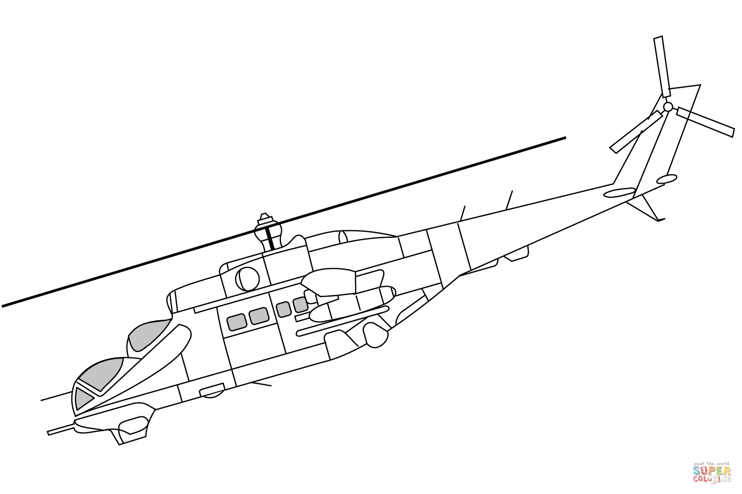 1500x999 Mil Mi 24 Helicopter Coloring Page Free Printable Coloring Pages