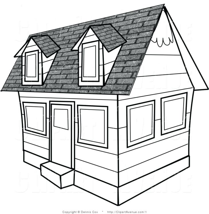 728x743 Black And White Apartment Building Clip Art