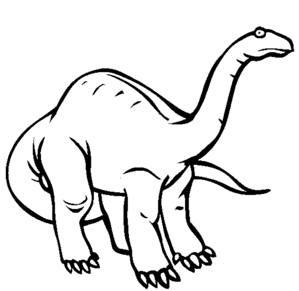 600x584 Apatosaurus Dinosaur Coloring Pages