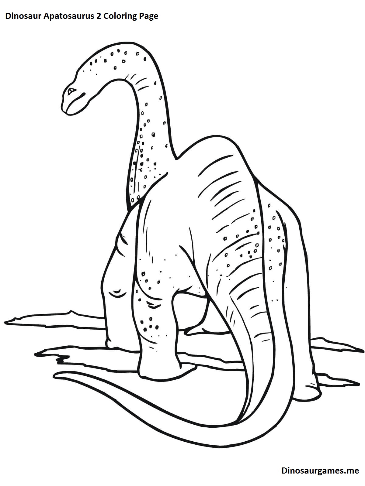 1200x1600 Dinosaur Apatosaurus 2 Coloring Page