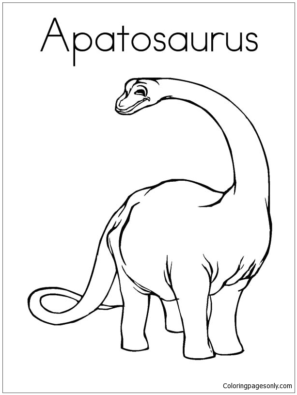 613x815 Apatosaurus 2 Coloring Page
