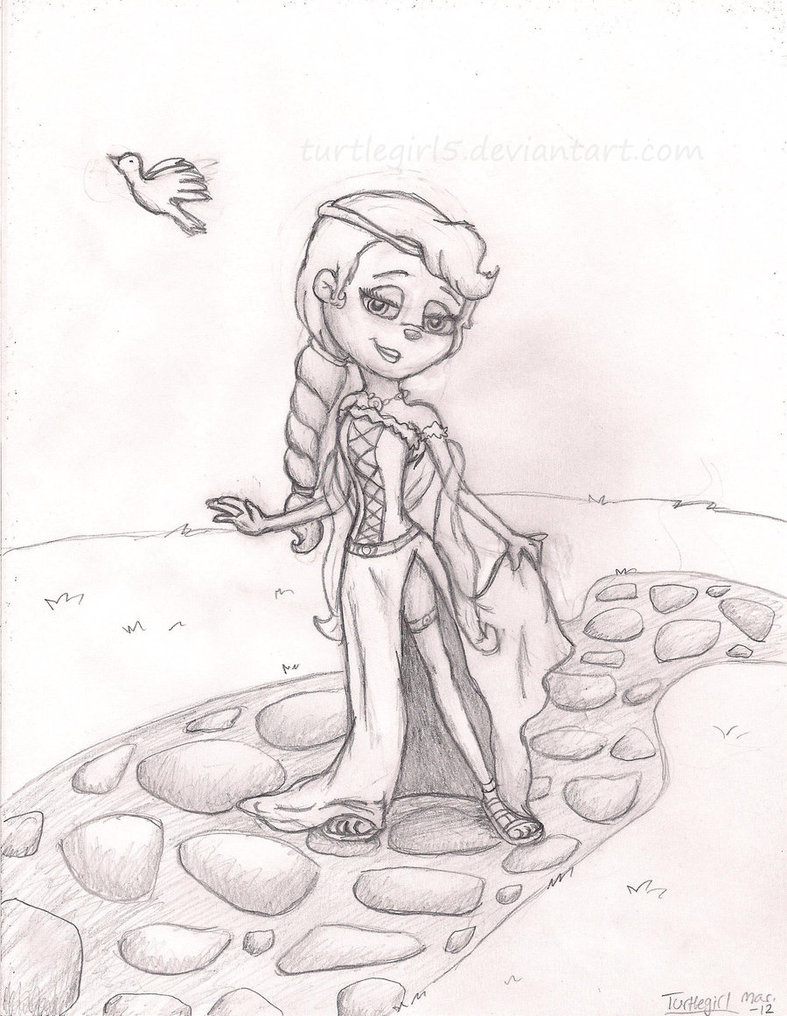 787x1016 Brittany As Aphrodite Sketch By Turtlegirl5