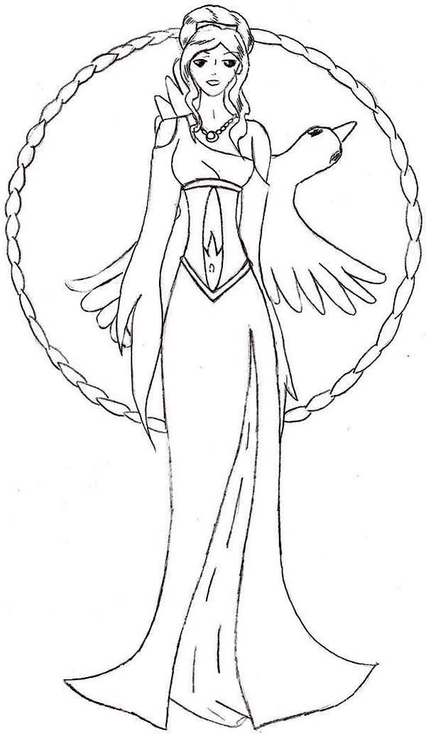 600x1033 Simple Aphrodite Coloring Pages Manga Picture Of Page Greek