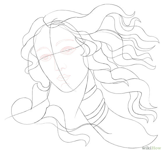 563x525 Drawings Of Faces Of Aphrodite Abstract Face Ink Drawing