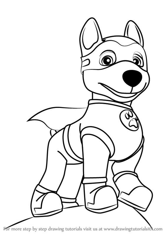 566x800 Learn How To Draw Apollo The Super Pup From Paw Patrol (Paw Patrol