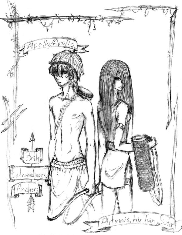 600x774 Apollo And Artemis. By Adai The Human Angel