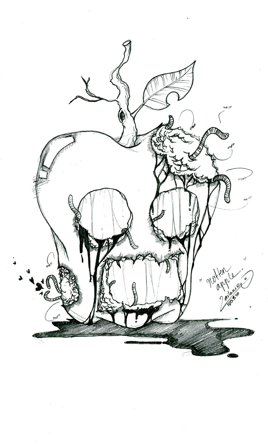 900x1500 Rotten Apple By Bersketsaria Rotten Apple By Bersketsaria